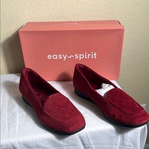 Easy Spirit Red Suede Loafers Flats